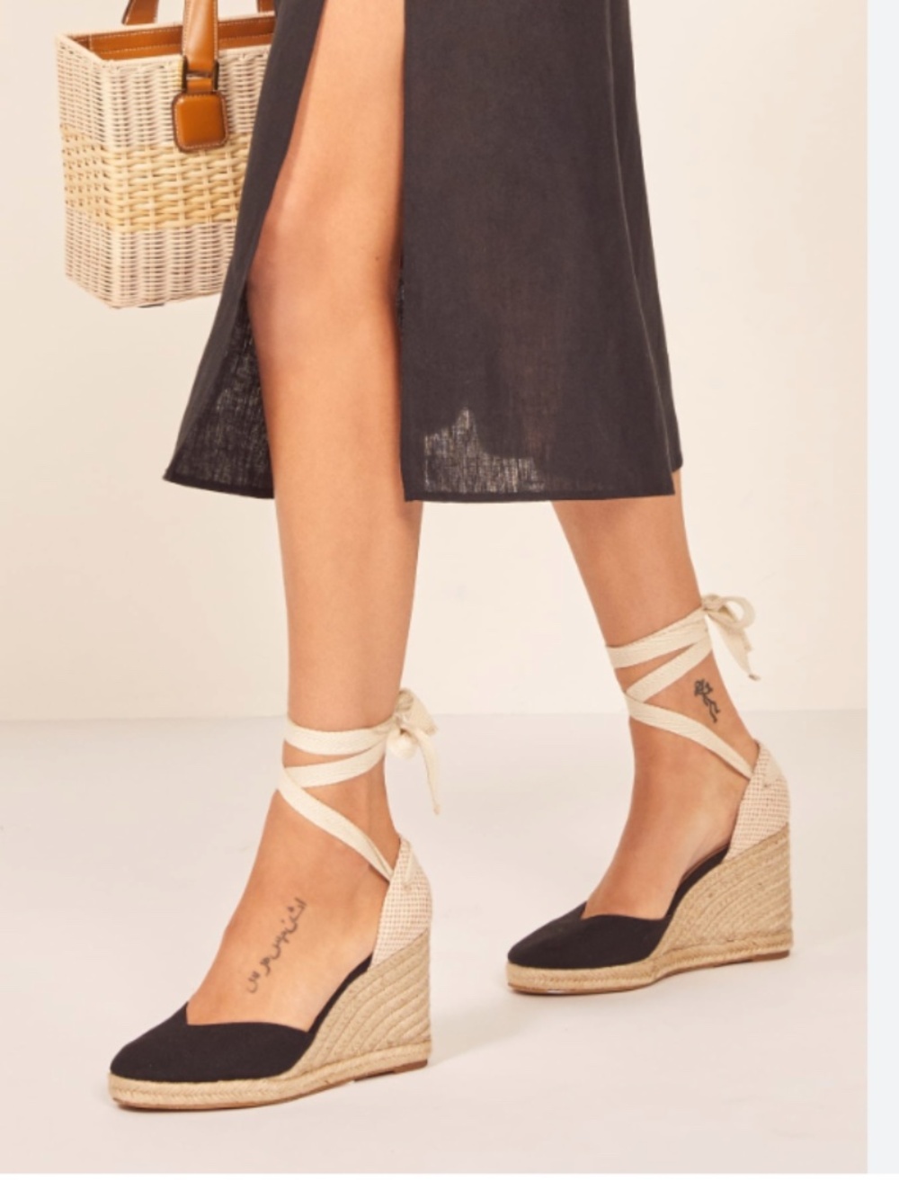Reformation Camilla Lace Up Wedge Espadrille